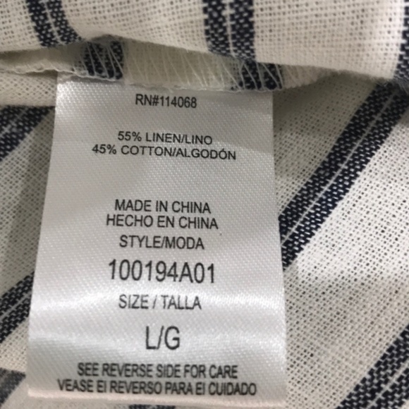 Ten Sixty Sherman Linen Stripe Tank Crop Top - Picture 5 of 5